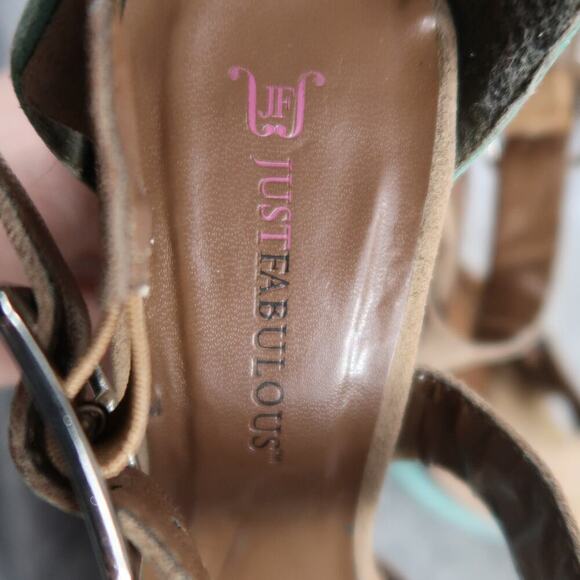 Just Fabulous Shoes Womens 7 Stiletto Pumps Platform Buckle Ankle Strap Open Toe - Picture 13 of 14